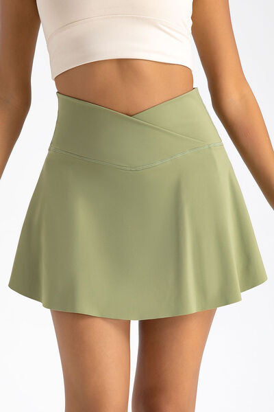 High Waist Active Skirt with Pockets