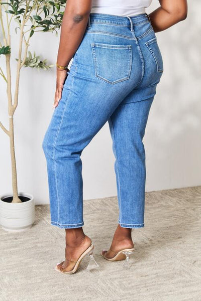 BAYEAS Full Size High Waist Straight Jeans
